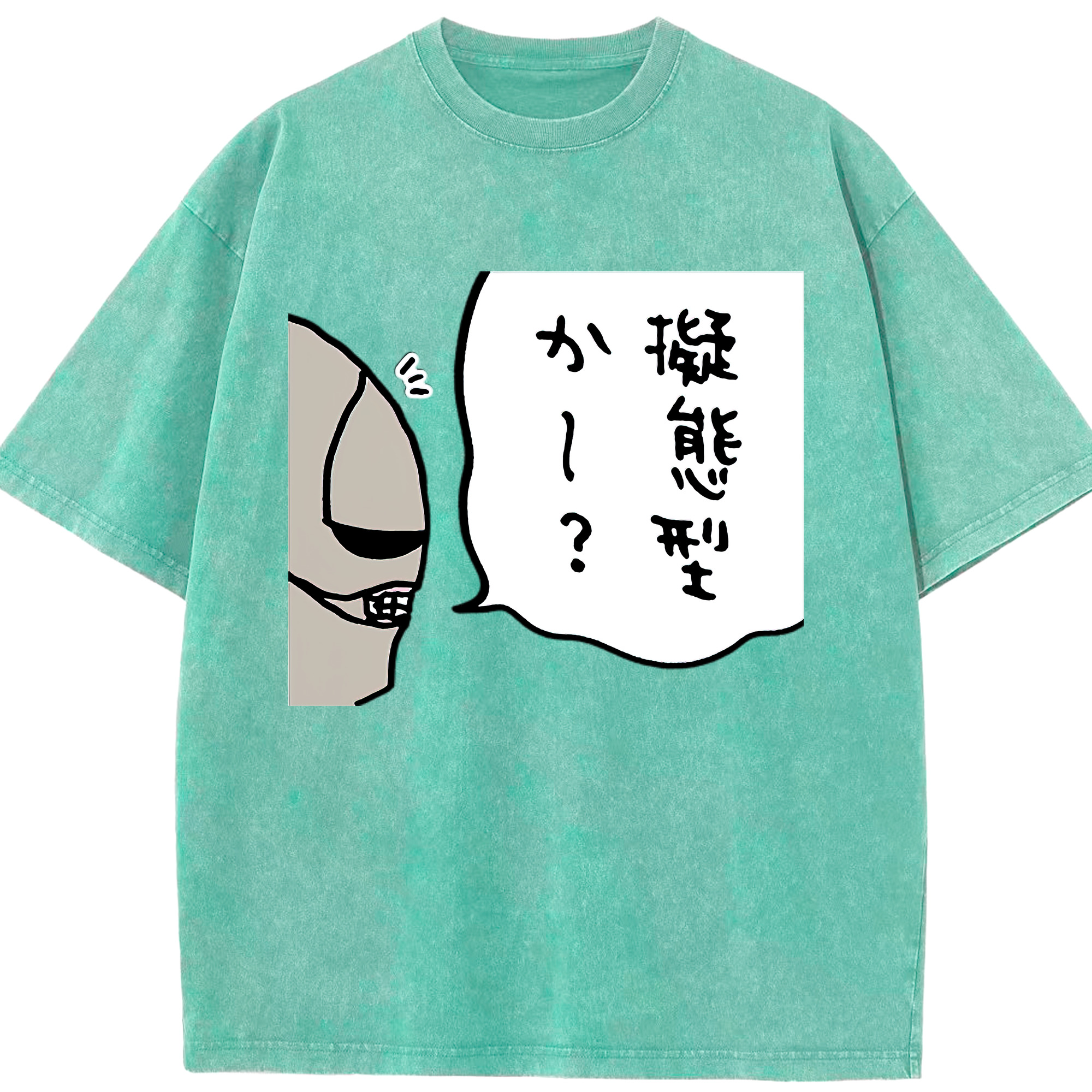 （画像用） ちいかわ 労働の鎧さん Chii-kawa Mr. Armor of Labor 綿100% ヴィンテージ風 半袖Tシャツ（フロントプリント）